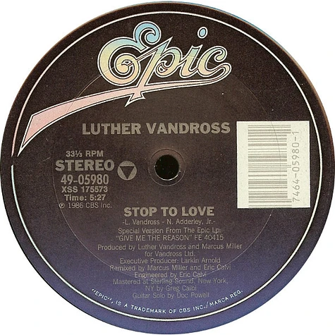 Luther Vandross - Stop To Love