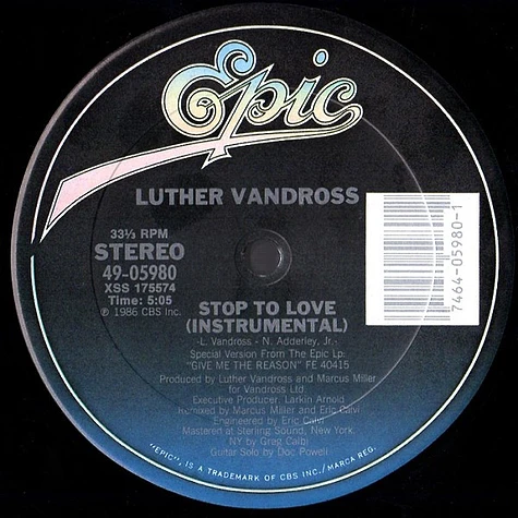 Luther Vandross - Stop To Love