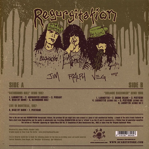 Regurgitation - Bathrooms Rule! - Complete Recordings 1986/1987 Black Vinyl Edition