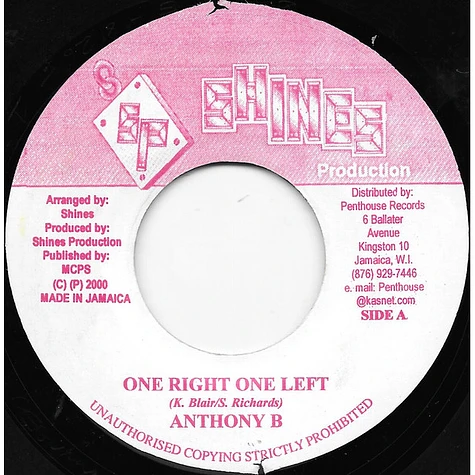 Anthony B / Natural Irie - One Right One Left / Kiss After Breakfast