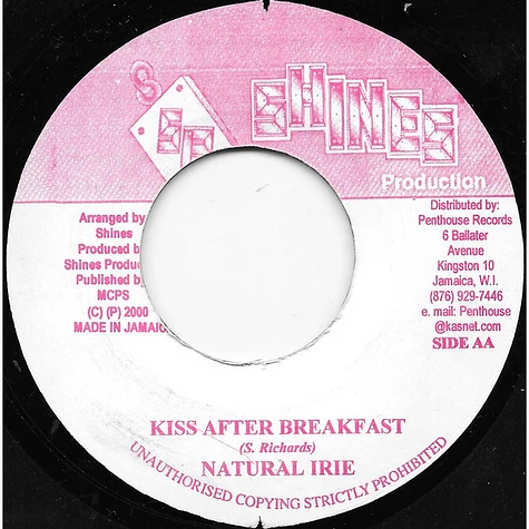 Anthony B / Natural Irie - One Right One Left / Kiss After Breakfast