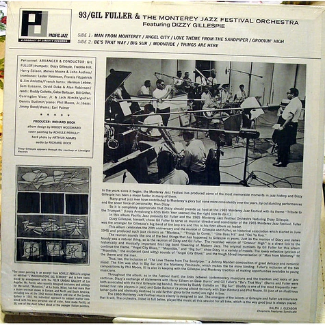 Gil Fuller & The Monterey Jazz Festival Orchestra Featuring Dizzy Gillespie - Gil Fuller & The Monterey Jazz Festival Orchestra Featuring Dizzy Gillespie