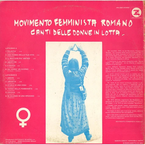 Fufi Sonnino e Yuki Maraini - Canti Delle Donne In Lotta N.2 - Movimento Femminista Romano