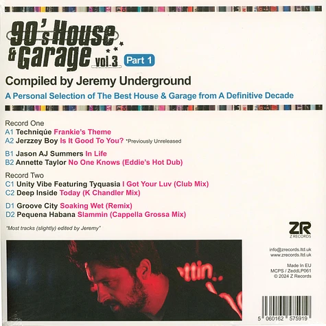 V.A. - 90's House & Garage Volume 3 Part 1 Compiled By Jeremy Underground