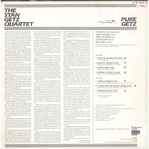 Stan Getz Quartet - Pure Getz