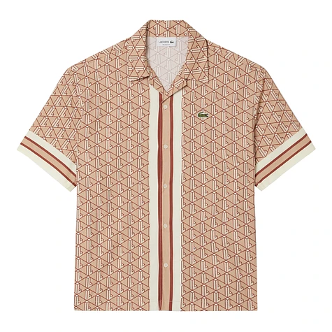 Lacoste - Short Sleeved Monogram Print Shirt