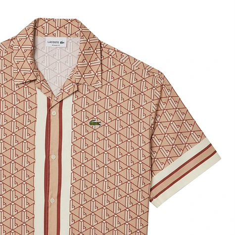 Lacoste - Short Sleeved Monogram Print Shirt