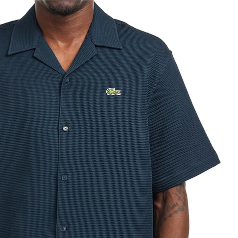 Lacoste - Short Sleeved Textured Monochrome Shirt