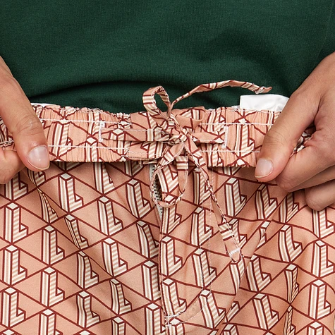 Lacoste - Elasticated Monogram Print Shorts
