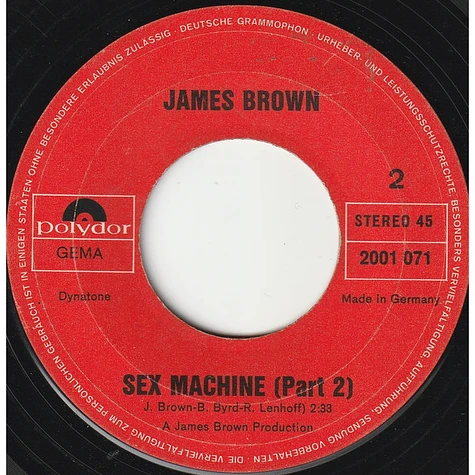 James Brown - Sex Machine Part 1 & Part 2