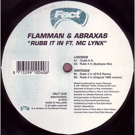 Flamman & Abraxas Ft. MC Lynx - Rubb It In