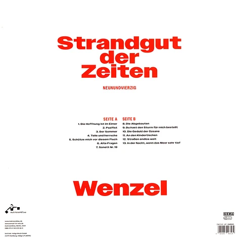 Wenzel - Strandgut Der Zeiten