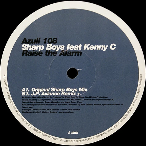 The Sharp Boys Feat. Kenny C - Raise The Alarm (Sharp / JP Aviance Mixes)