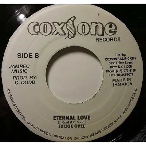 Jackie Opel - Cry Me A River / Eternal Love