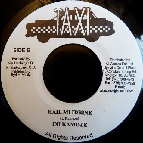 Ini Kamoze - Wings With Me / Hail Mi Idrine