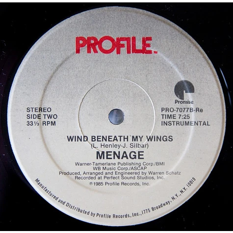 Ménage - Wind Beneath My Wings