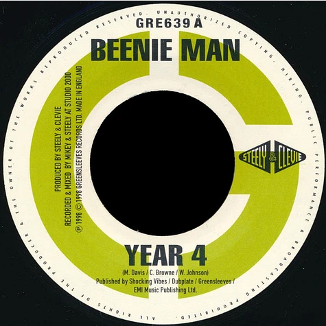 Beenie Man - Year 4