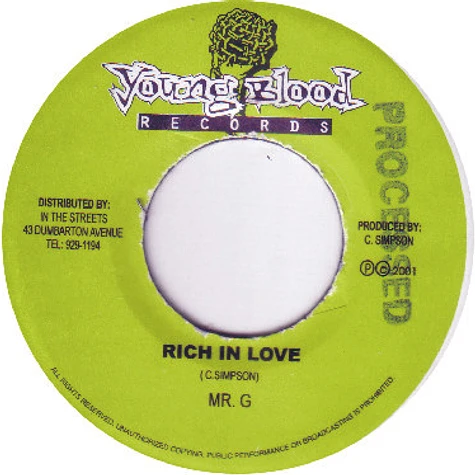 Mr. G - Rich In Love / War War