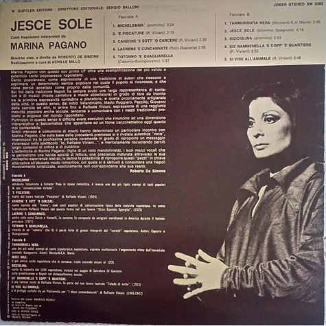 Marina Pagano - Jesce Sole