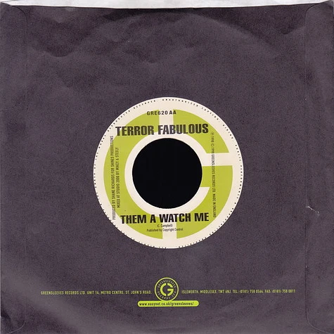 Mad Cobra / Terror Fabulous - No One Style / Them A Watch Me