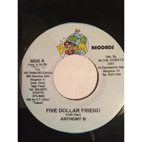 Anthony B / Wayne Perkins - Five-Dollar Friend/Hero