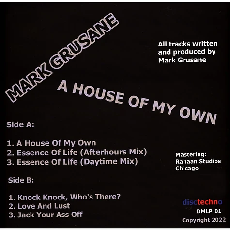 Mark Grusane - A House Of My Own