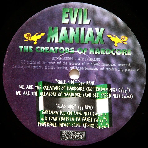 Evil Maniax - The Creators Of Hardcore