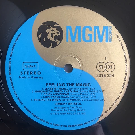 Johnny Bristol - Feeling The Magic