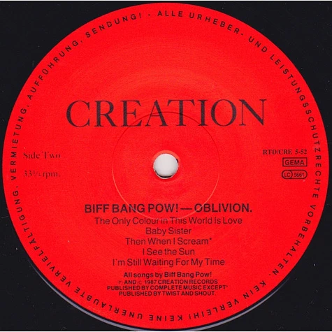 Biff Bang Pow! - Oblivion