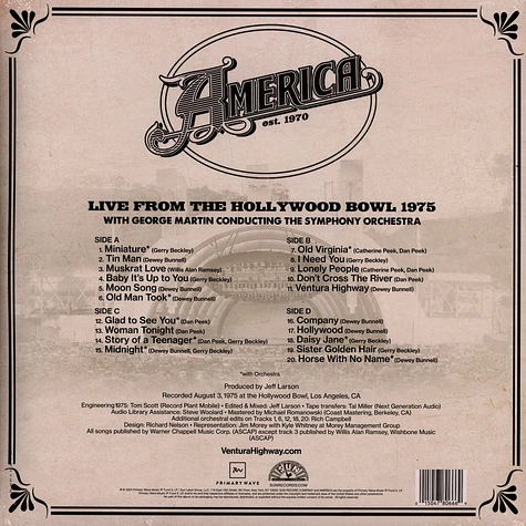 America - America: Live At The Hollywood Bowl 1975