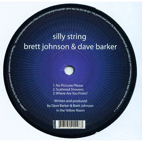 Brett Johnson & Dave Barker - Silly String