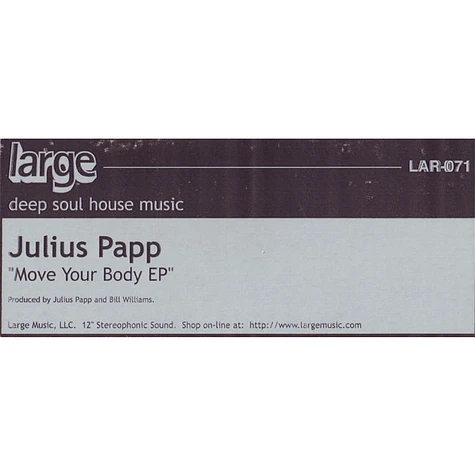 Julius Papp - Move Your Body EP