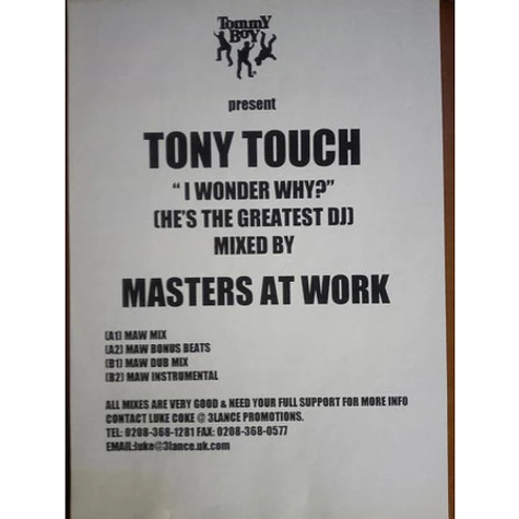 Tony Touch - I Wonder Why? (He's The Greatest DJ)