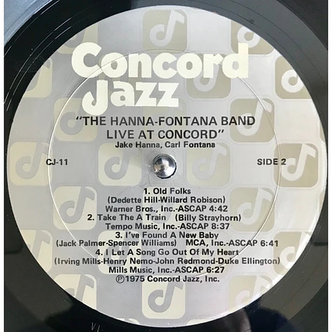 The Hanna-Fontana Band Featuring Jake Hanna And Carl Fontana - Live At Concord