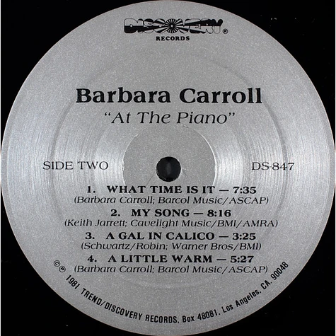 Barbara Carroll - At The Piano