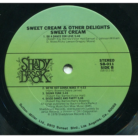 Sweet Cream - Sweet Cream & Other Delights