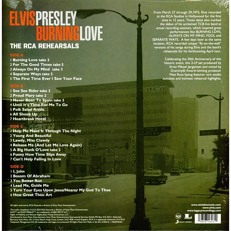 Elvis Presley - Burning Love - The Rca Rehearsals