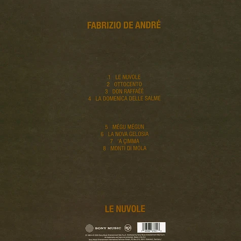 Fabrizio De Andre' - Le Nuvole Black Vinyl Edition