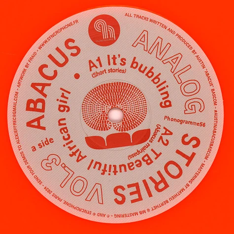 Abacus - Analog Stories Volume 3 Orange Vinyl Edtion