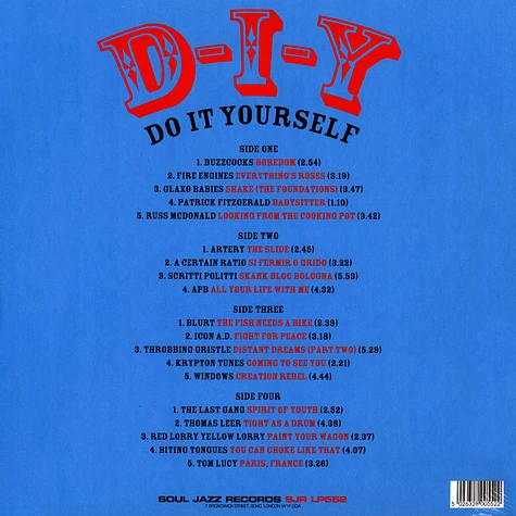 Soul Jazz Records presents - D-I-Y: Do It Yourself Orange Vinyl Edition