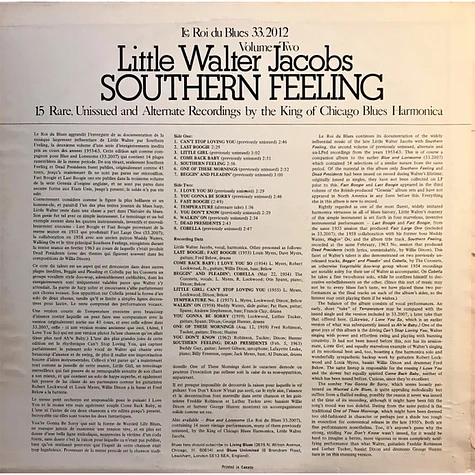 Little Walter - Southern Feeling - Volume Two