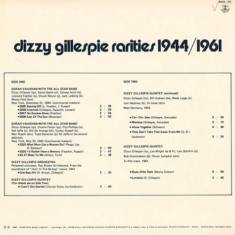 Dizzy Gillespie - Rarities 1944/1961