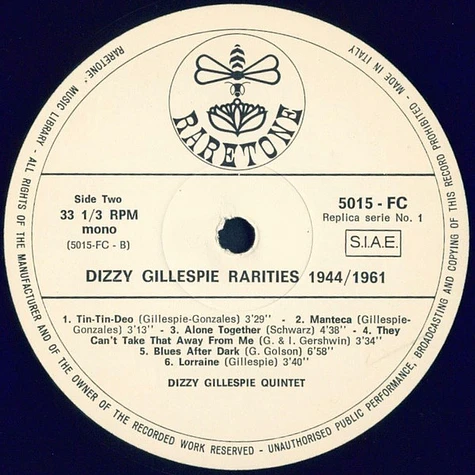 Dizzy Gillespie - Rarities 1944/1961