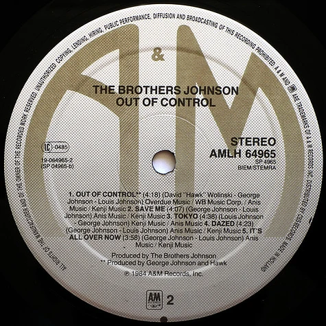 Brothers Johnson - Out Of Control