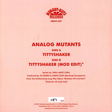 Analog Mutants - Tittyshaker / Mod Edit Marbeld Vinyl Edition