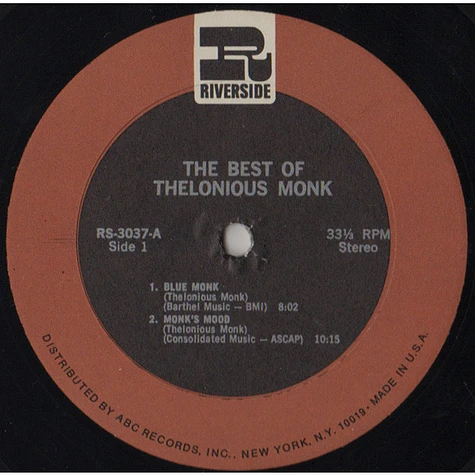 Thelonious Monk - The Best Of Thelonious Monk