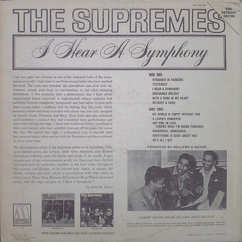 The Supremes - I Hear A Symphony