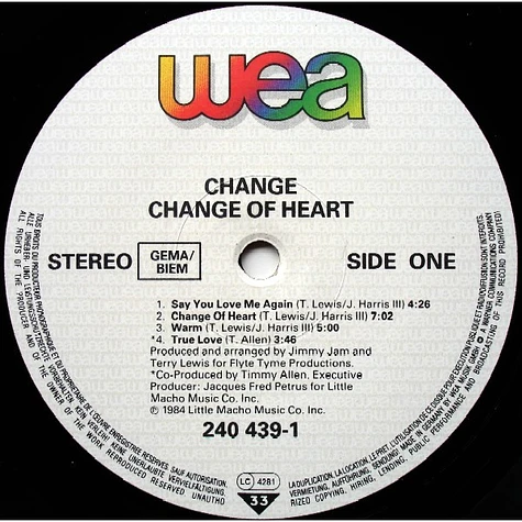 Change - Change Of Heart