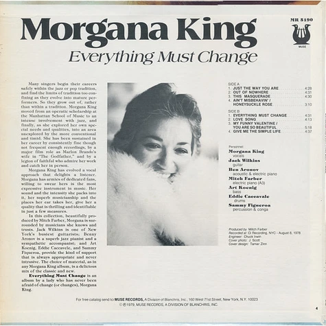 Morgana King - Everything Must Change