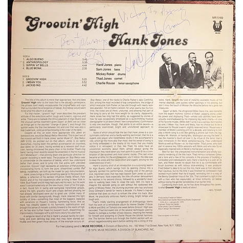 Hank Jones - Groovin' High